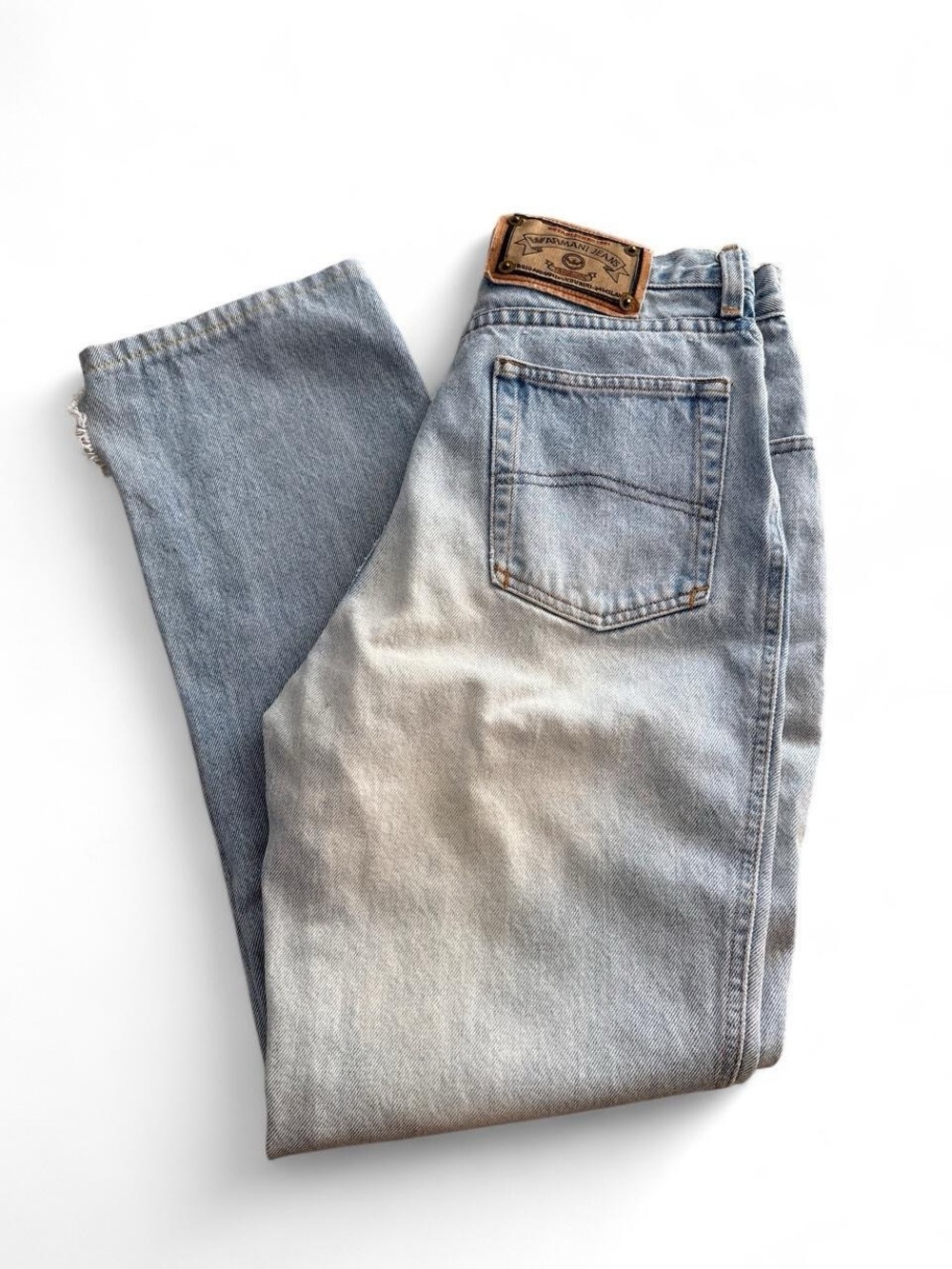 Vintage Armani Jeans Light-Wash Denim – Size 10